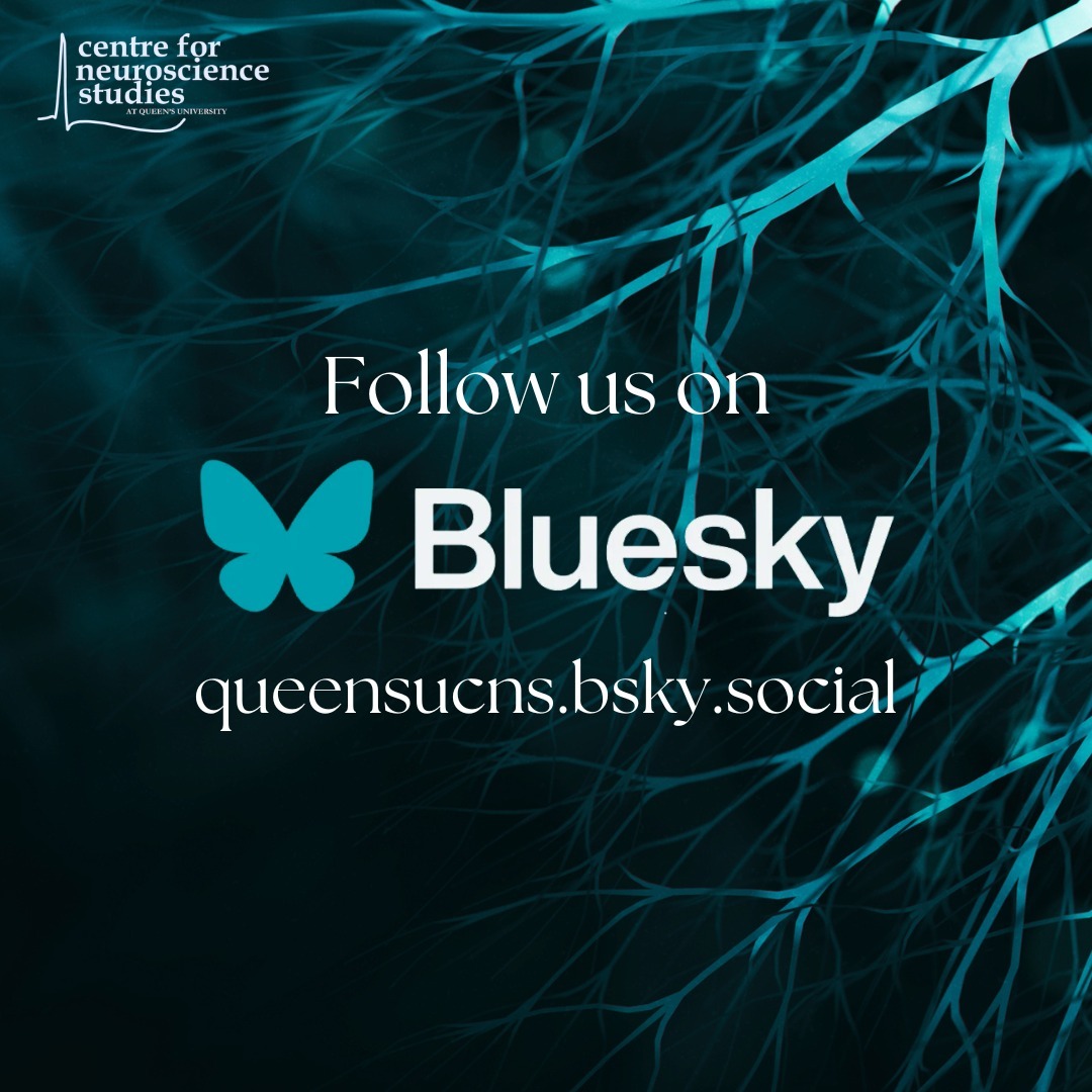 The Centre for Neuroscience Studies is now on BlueSky!

Stay connected with us for the latest updates, research highlights, and everything neuroscience by adding us at queensucns.bsky.social.

Let’s keep growing our community and exploring the fascinating world of neuroscience together! 🧠💡