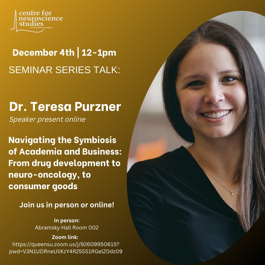 Coming up this Wednesday: Surgeon-Scientist Dr. Teresa Purzner discusses her program of research. Don't miss out! Link in our bio. 🧠